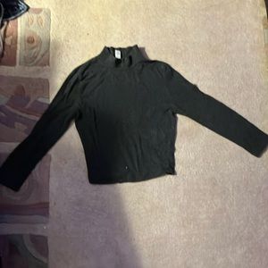 Long sleeve crop top plain grey small women’s